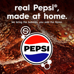 sodastream etiqueta de botella Pepsi Zero detalle legible y auténtico