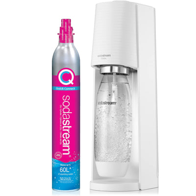 sodastream bottle snapping into the TERRA mechanism for secure seal and spill prevention