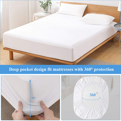 Softhour scale comparison with 21 inch deep mattress illustrating deep pocket fit