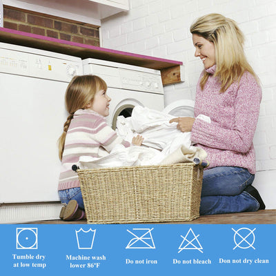Softhour washcare and packaging image showing easy machine-washable durability