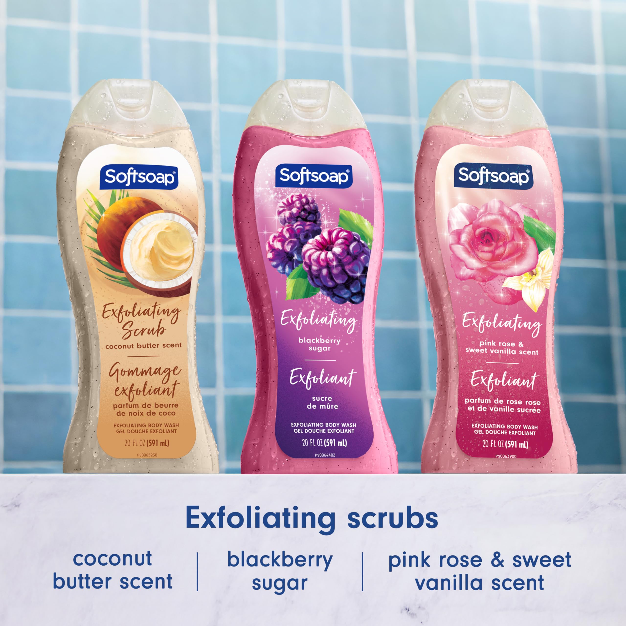 Softsoap with coconut pieces highlighting coconut butter moisturize benefit