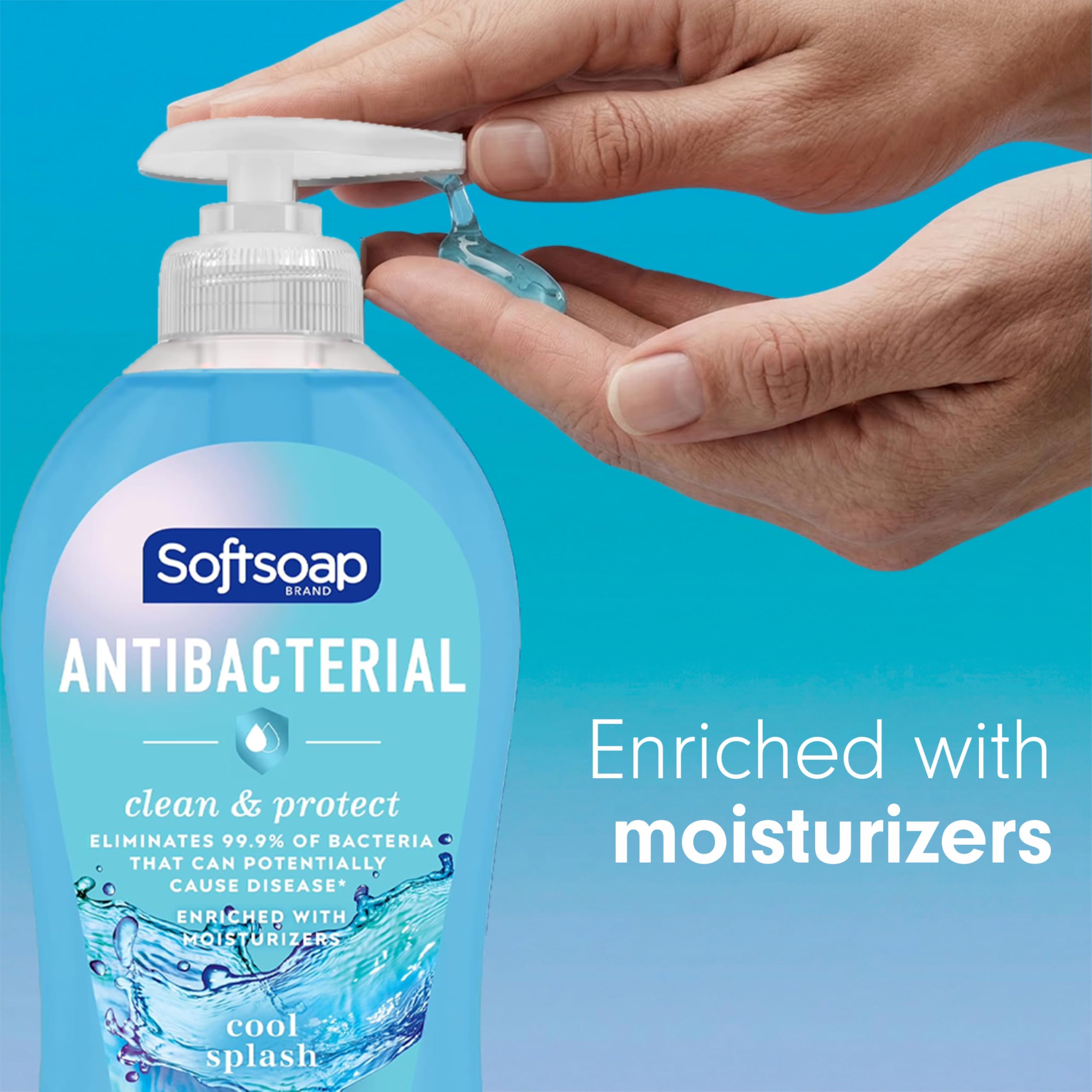 Softsoap bomba dispensadora en uso para dosificación controlada