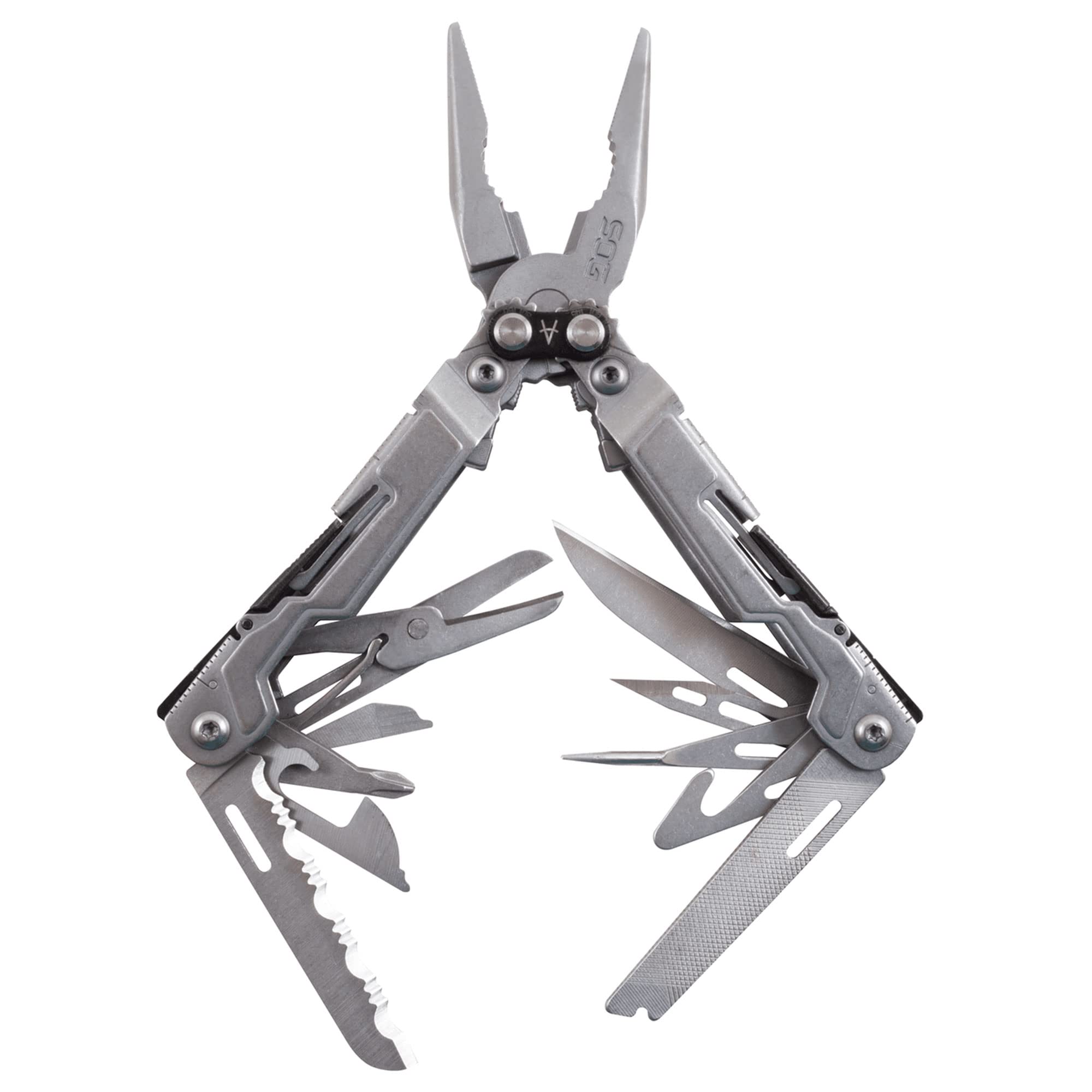 SOG PowerPint frente y empaque mostrando portabilidad y acabado durable