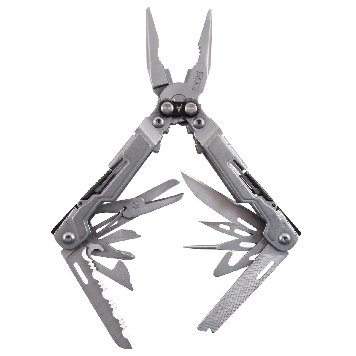 SOG PowerPint frente y empaque mostrando portabilidad y acabado durable