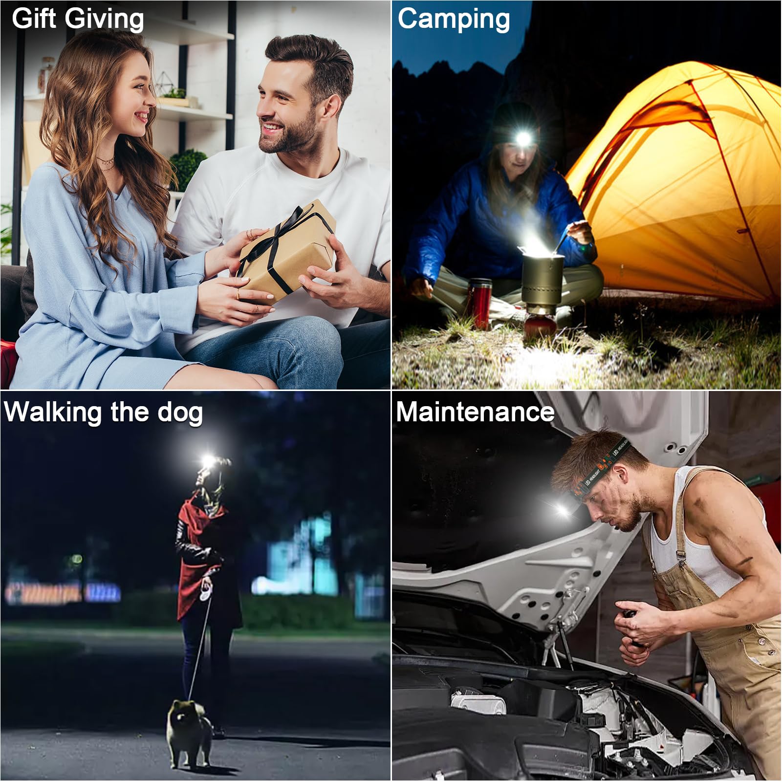 Sogdeco frontal iluminando un campamento, visibilidad amplia y fiable