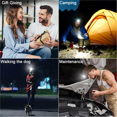 Sogdeco frontal iluminando un campamento, visibilidad amplia y fiable