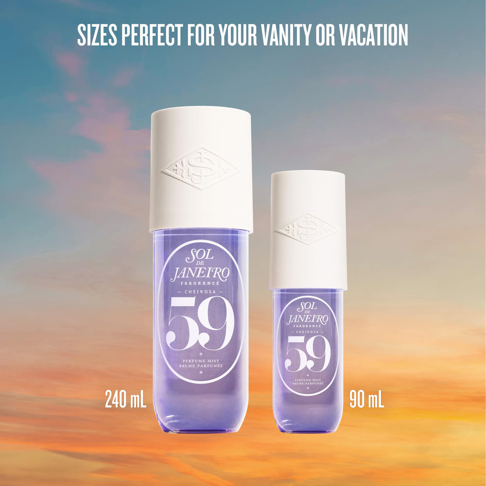 Sol de Janeiro bottle in a beach bag scene showing lifestyle portability benefit