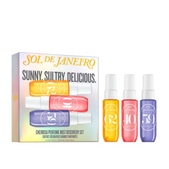 Sol de Janeiro etiqueta y notas olfativas en primer plano mostrando ingredientes clave
