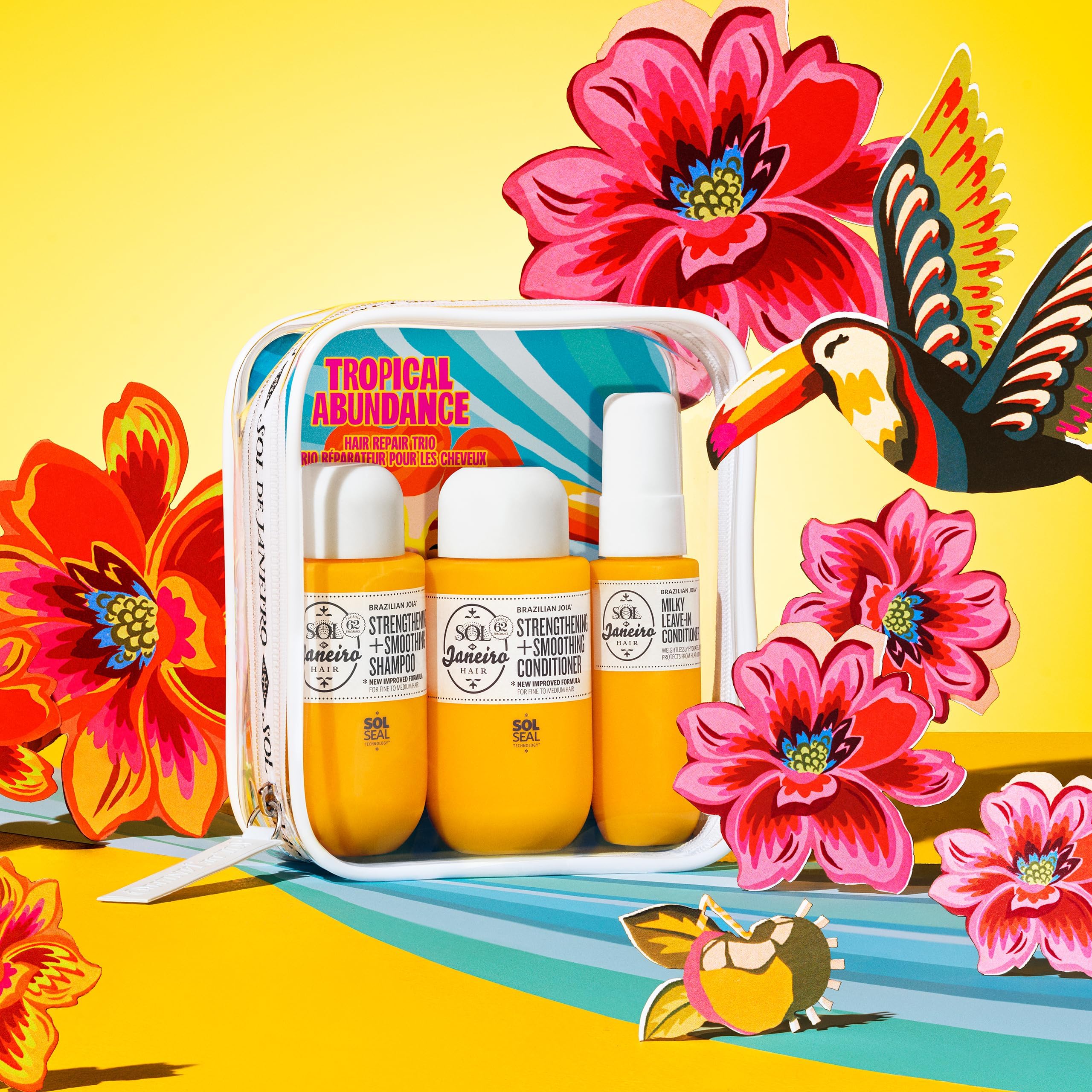 Sol de Janeiro Milky Leave-In en acción aplicando desenredo y protección térmica