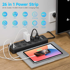 Close-up de puertos USB-A y USB-C Solidock mostrando carga rápida y orden