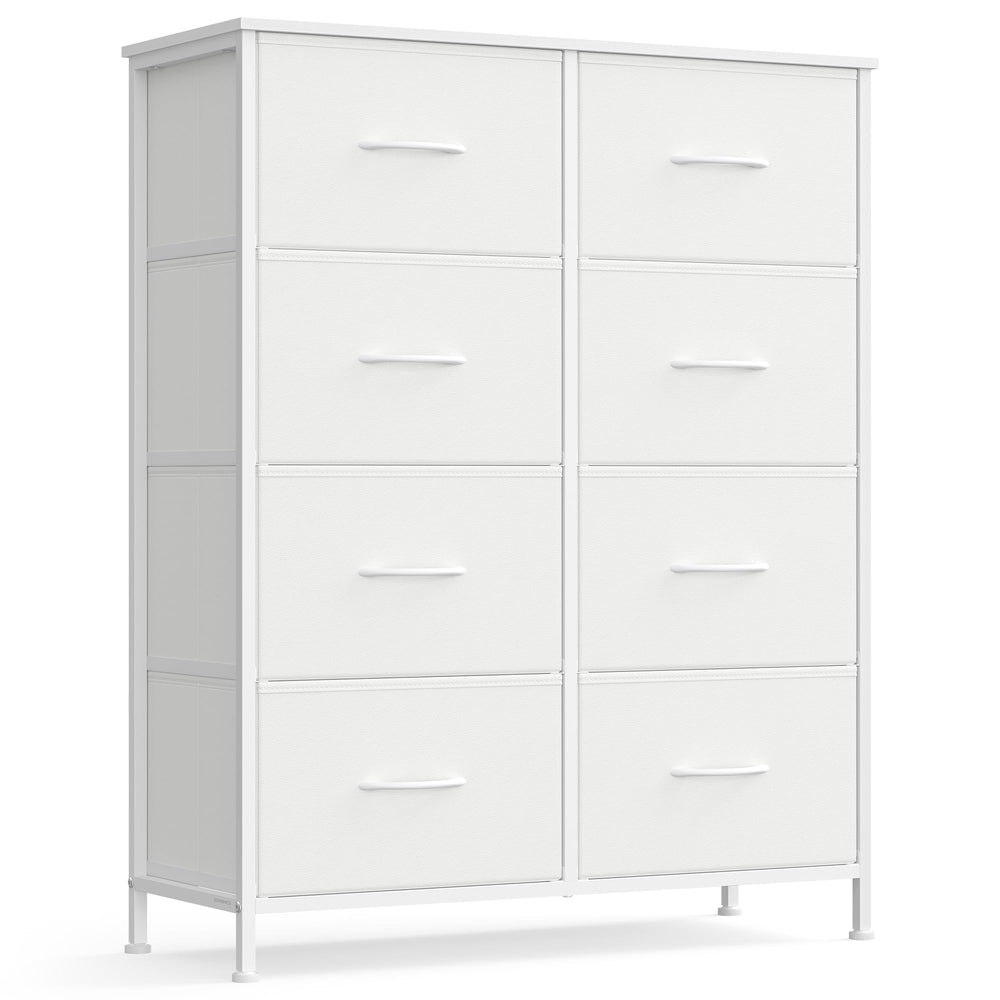 SONGMICS BELLAH front view of dresser showing modern white finish and clean lines