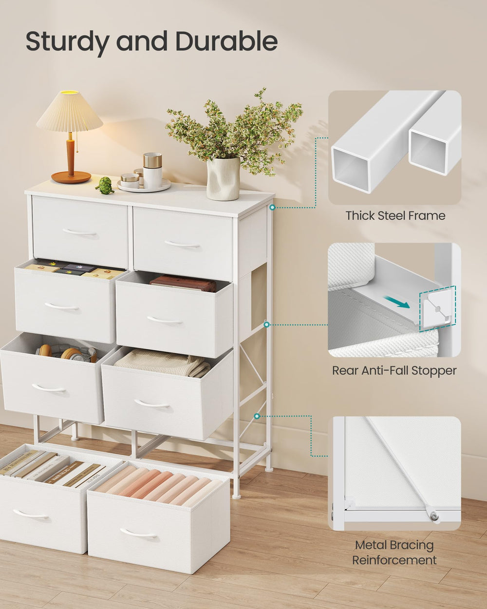 SONGMICS BELLAH next to standard chair showing size and scale for room planning