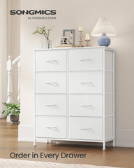SONGMICS BELLAH top surface styled with lamp and decor demonstrating storage capacity