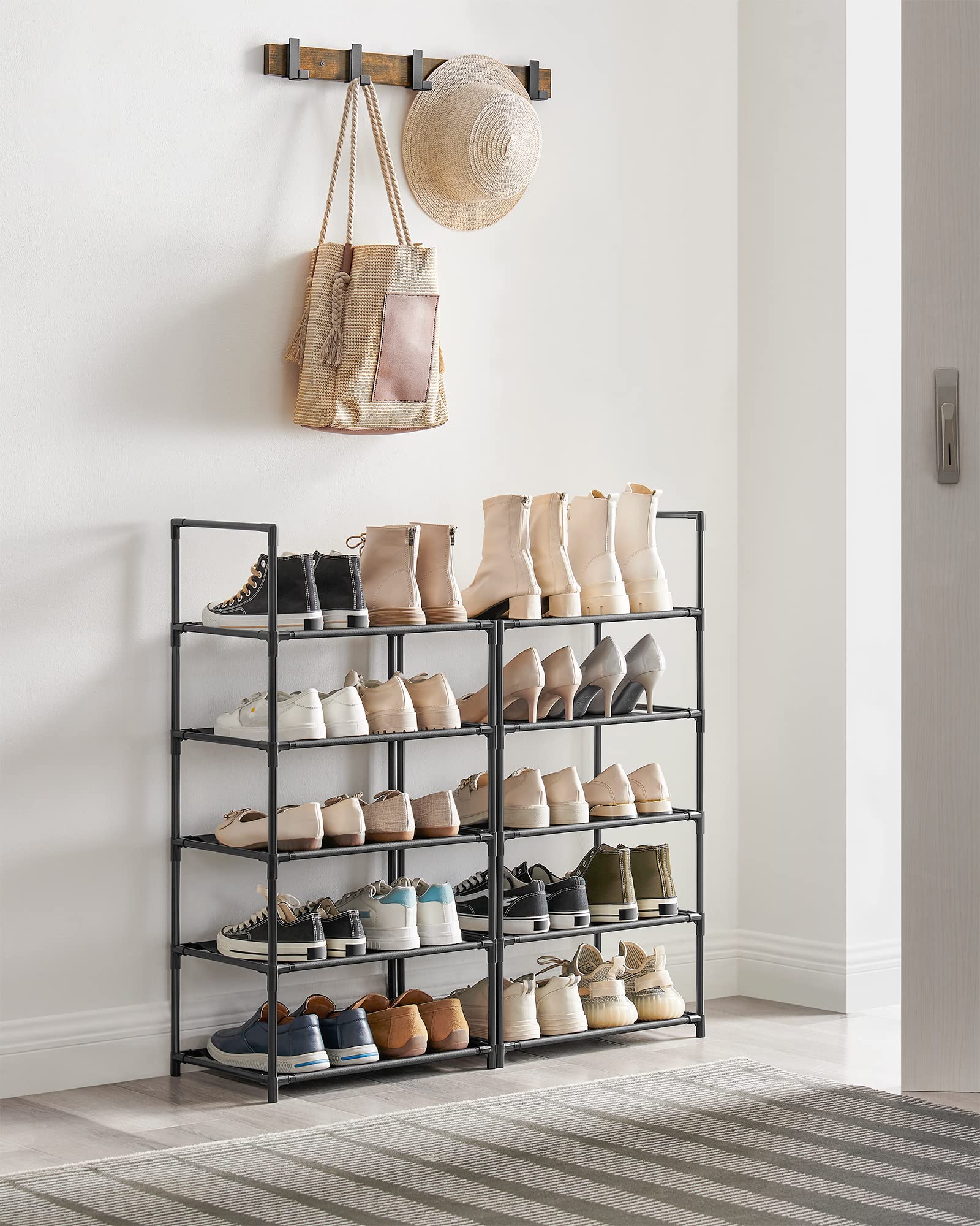 SONGMICS estantería usada para bolsos y ropa como almacenamiento versátil