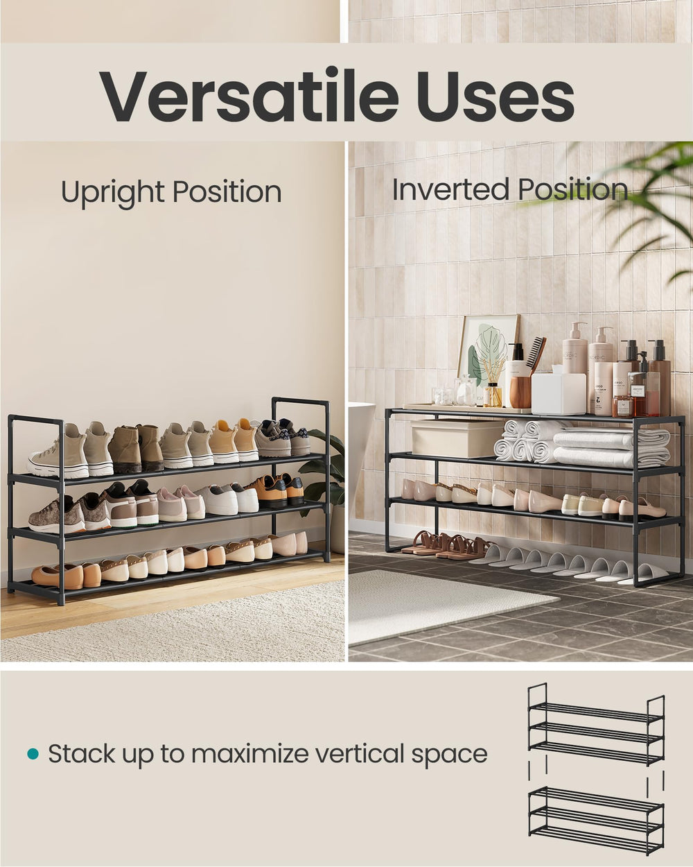 SONGMICS zapatero con varios pares para visual de capacidad útil