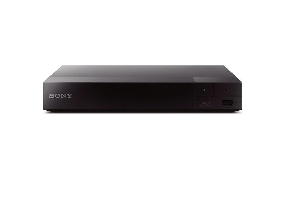 Sony player front view showing disc tray and USB for quick playback