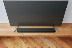 Sony S100F bass reflex port detail delivering deeper bass in a compact cabinet