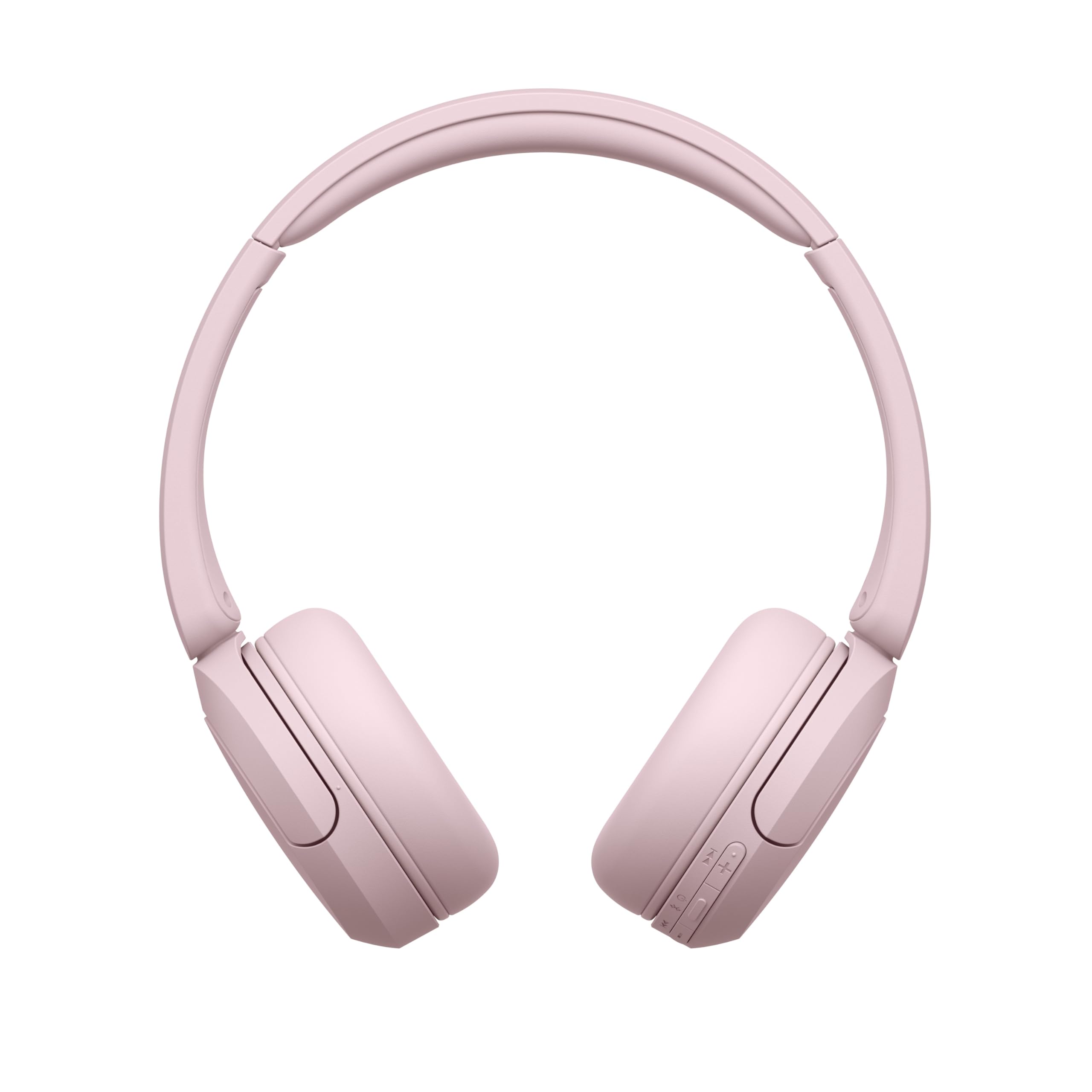 Sony WH-CH520 pink earcup close-up showing soft padding for comfortable wear