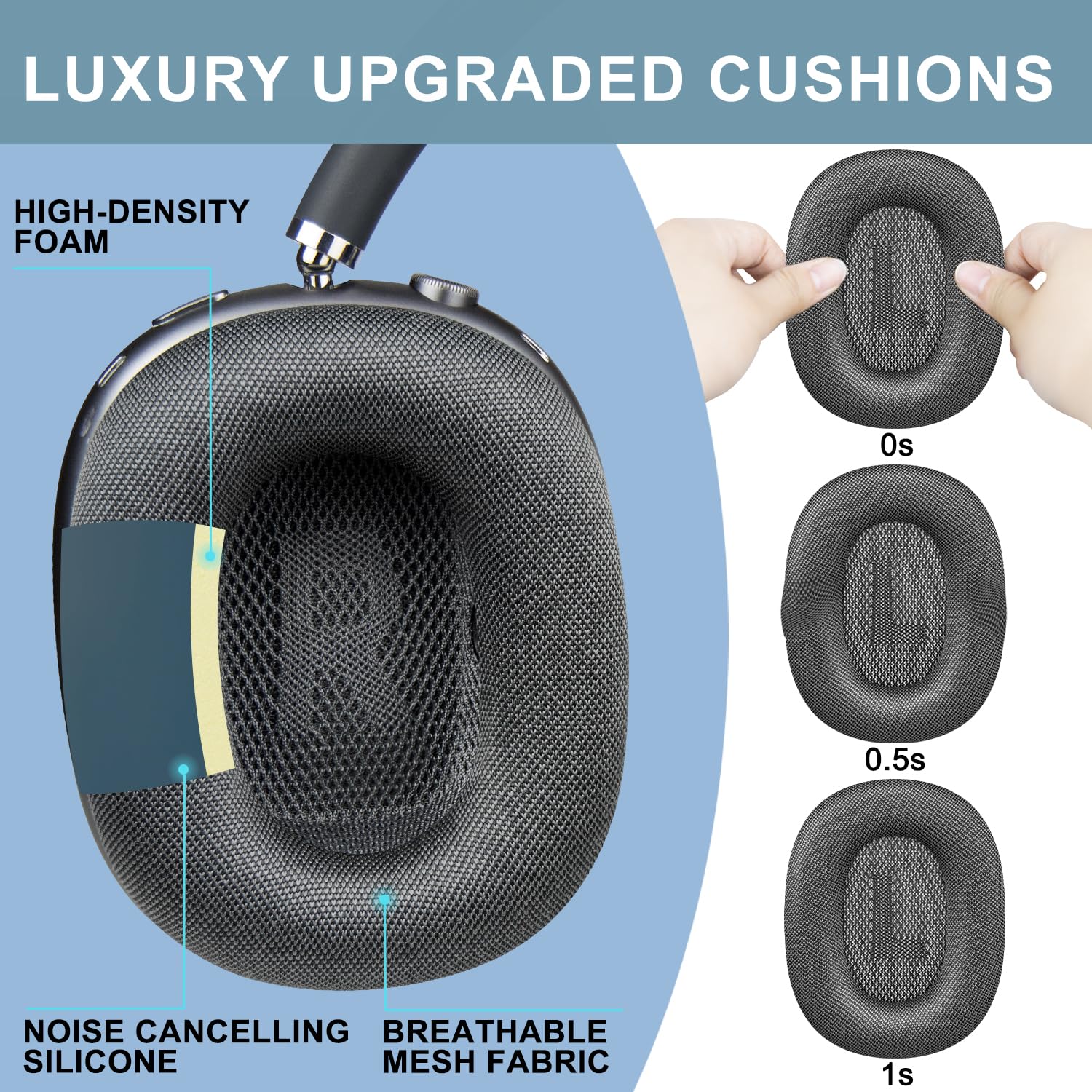 SOPROM instalación rápida en AirPods Max para cambio fácil