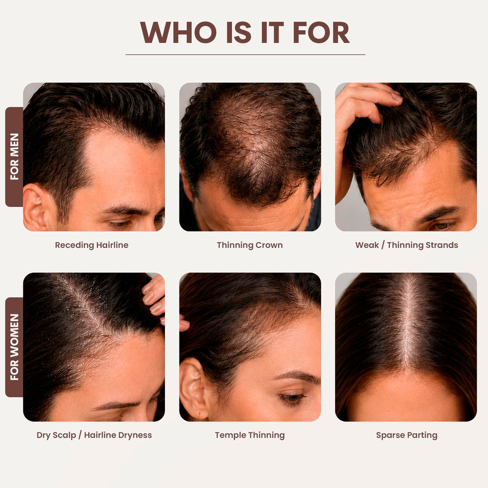 SØREN aplicación en cabello mostrando cobertura y control exacto