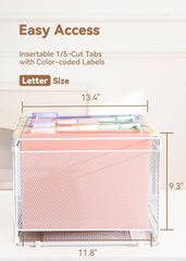 SortRax insertable 1/5-cut tab close-up with label showing fast identification