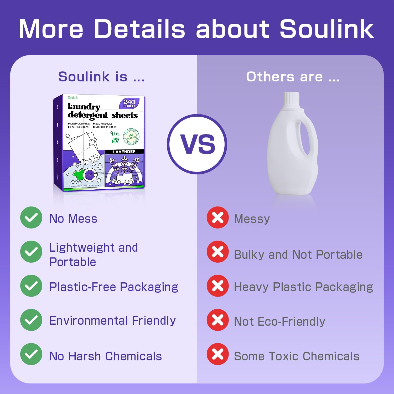 Soulink etiqueta de ingredientes indicando formulación vegetal segura