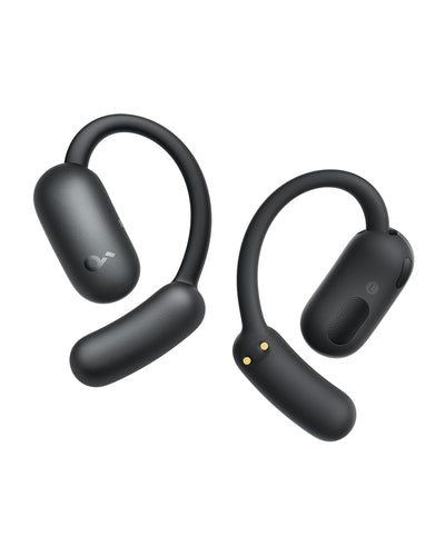 Soundcore AeroFit 2 front view showing open-ear fit and lightweight design benefit