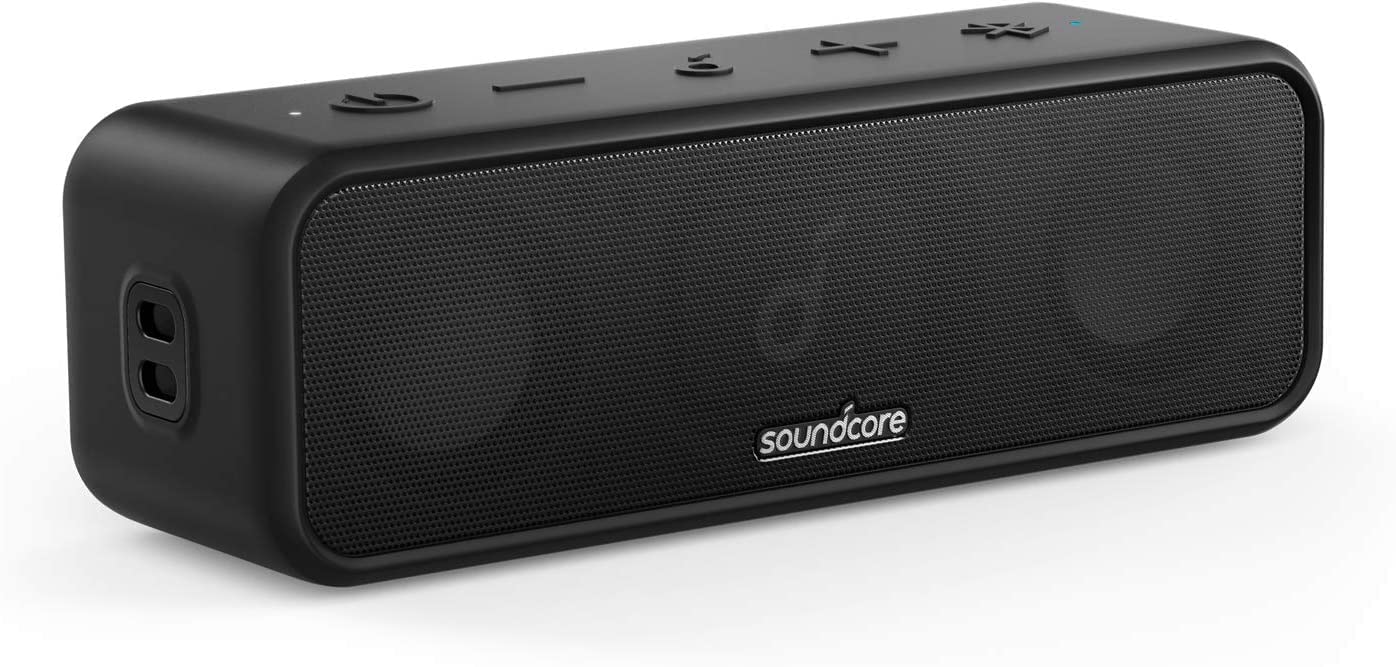 Soundcore 3 frontal mostrando el diseño compacto y ventaja de portabilidad