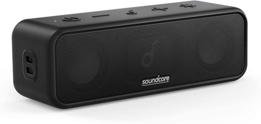 Soundcore 3 frontal mostrando el diseño compacto y ventaja de portabilidad