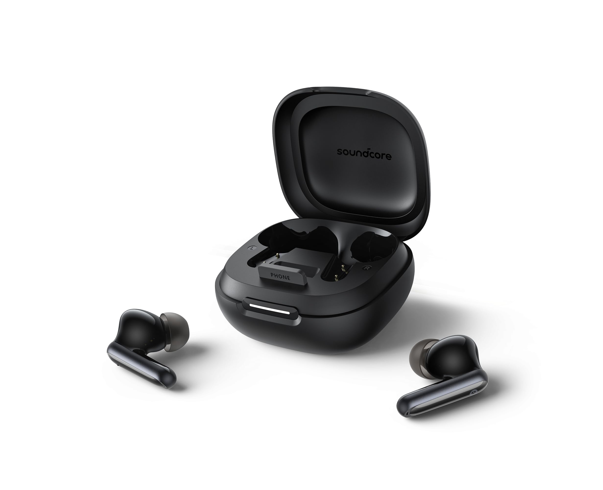 Soundcore P40i detalle de micrófonos y claridad en llamadas