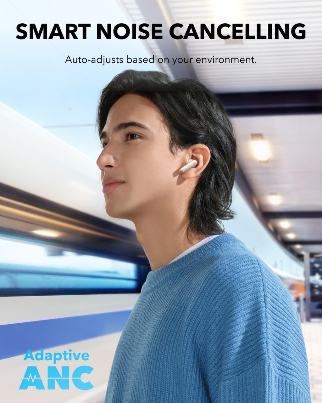 Soundcore P40i driver 11mm visible, sonido con graves potentes