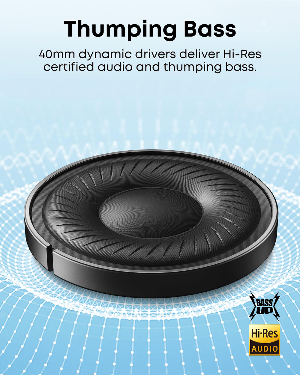 Soundcore Q20i cable AUX y puerto para audio Hi‑Res y continuidad de uso