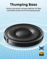 Soundcore Q20i cable AUX y puerto para audio Hi‑Res y continuidad de uso