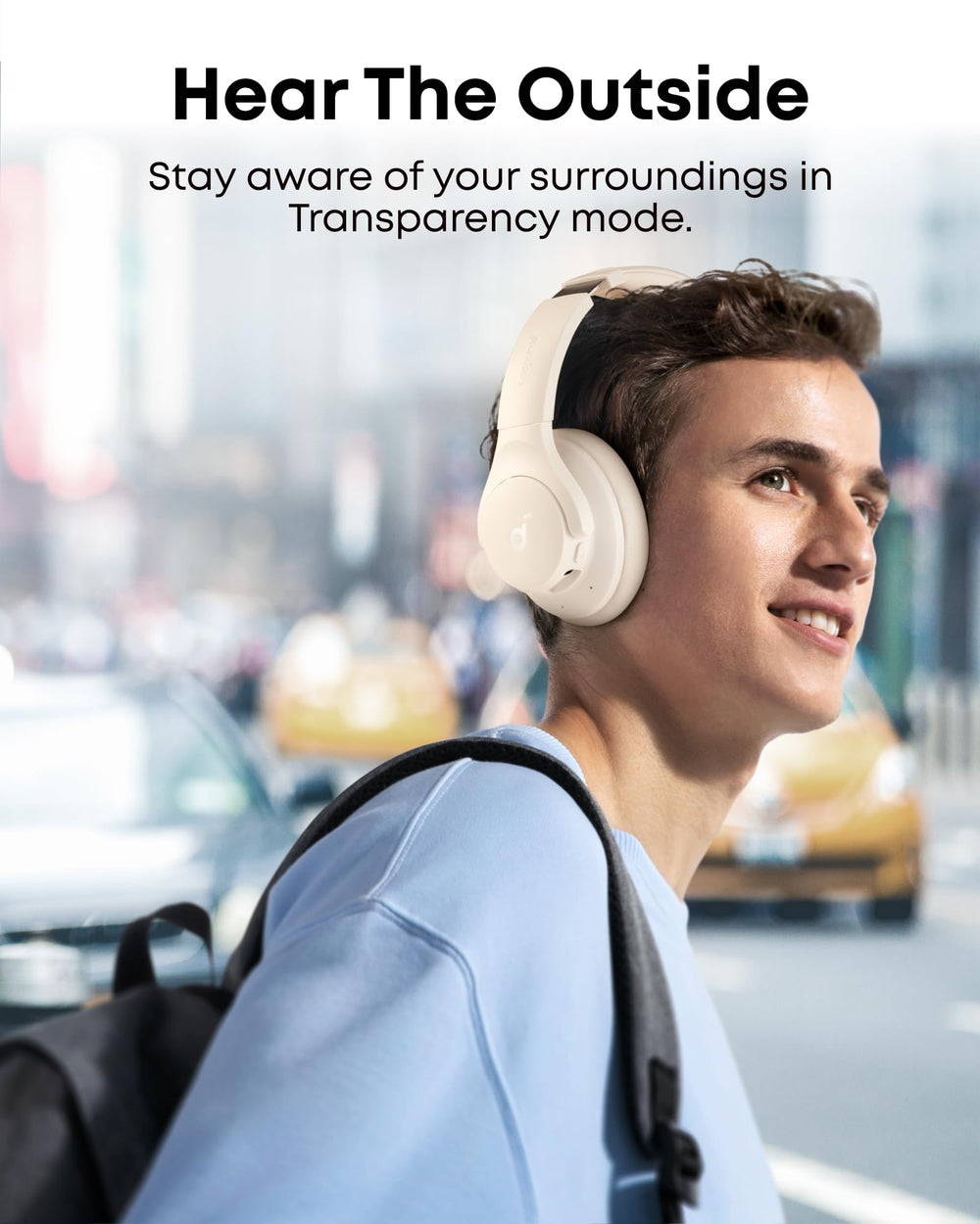 Soundcore Q20i plegados para transporte fácil y guardado compacto