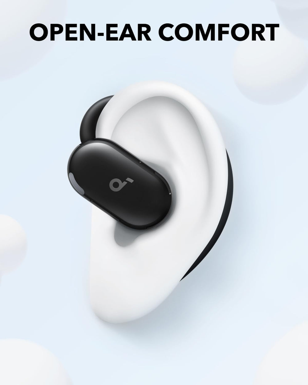 Soundcore V20i detalle de materiales y acabado cómodo para todo el día