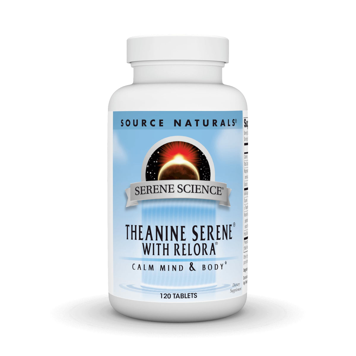 Source Naturals frontal del envase mostrando 120 tabletas y beneficios visibles
