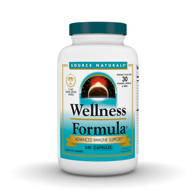 Source Naturals front packaging showing 240-capsule bottle and benefits