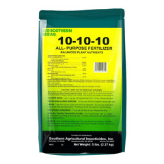Southern Ag frente del empaque mostrando etiquetas y tamaño 5 LB, claridad en uso