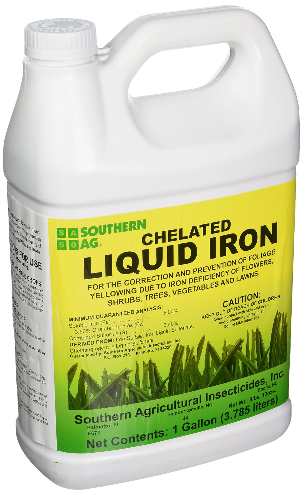 Southern Ag 1 gallon jug front view showing product label and capacity for garden use