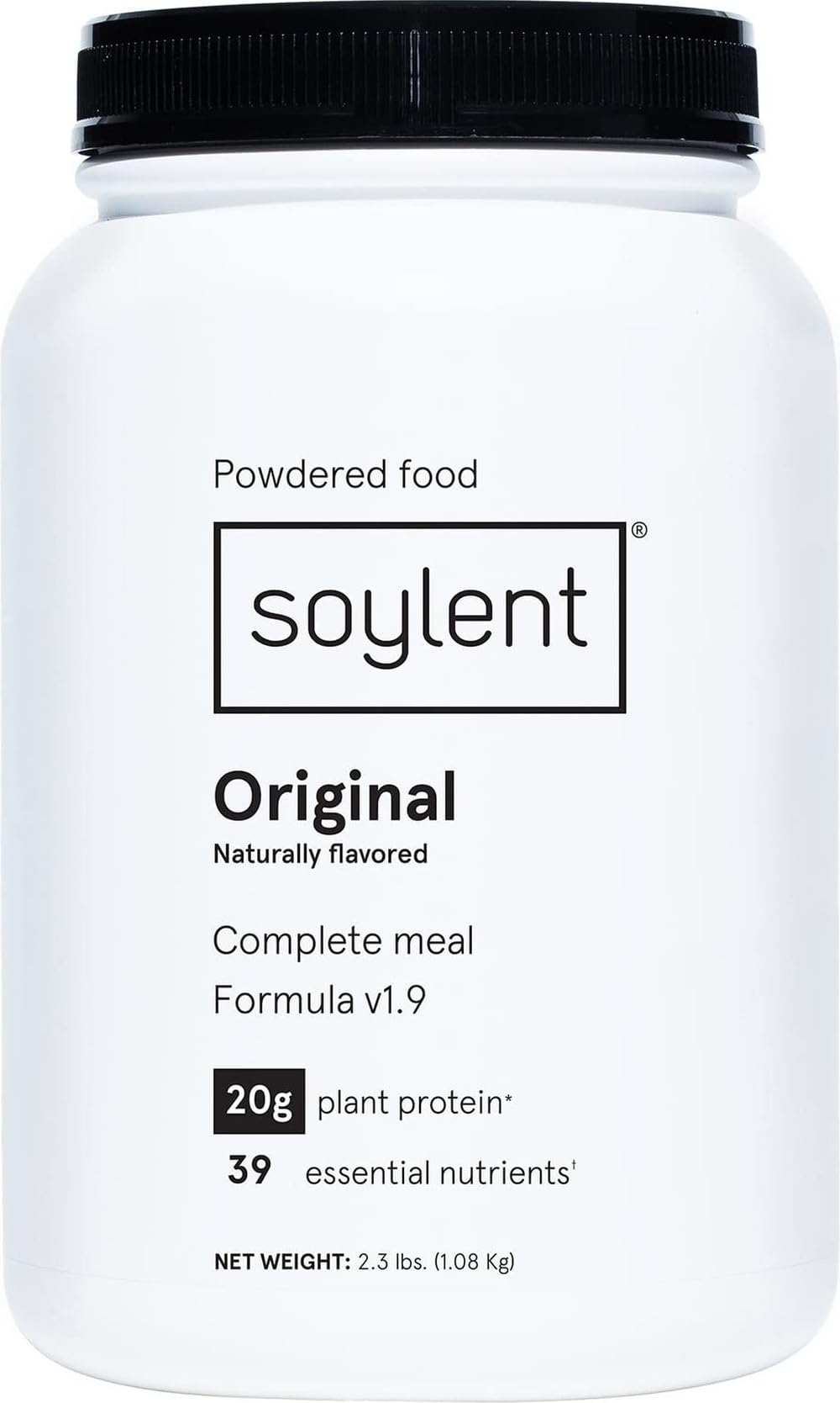 Soylent empaque frontal mostrando sabor cereal y beneficio nutricional