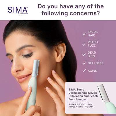 SPA SCIENCES SIMA comparación antes y después mostrando piel más suave