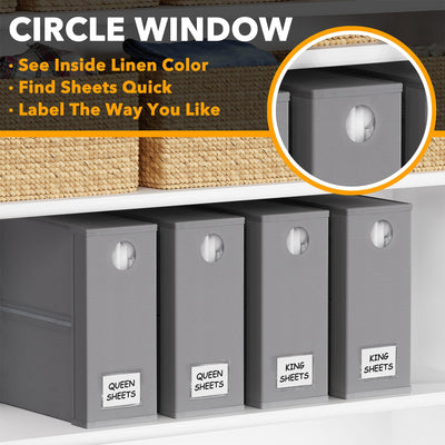 SpaceAid open organizer with folded sheet set showing capacity