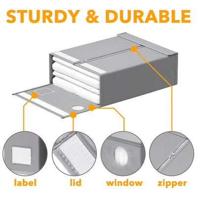 SpaceAid organizer beside queen sheet to illustrate size fit
