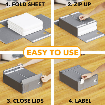 SpaceAid zipper and removable label detail for easy identification