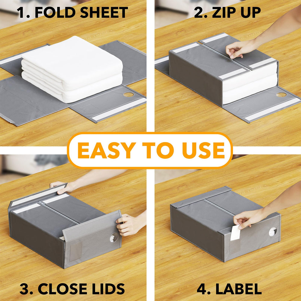SpaceAid zipper and removable label detail for easy identification