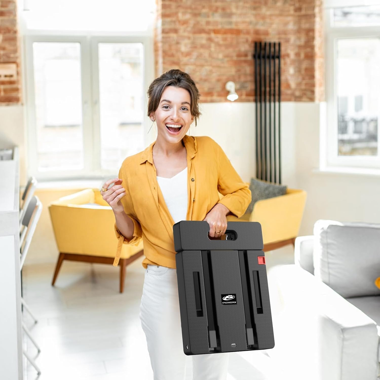 SPACEKEEPER carrito plegado dentro de maletero, almacenamiento compacto