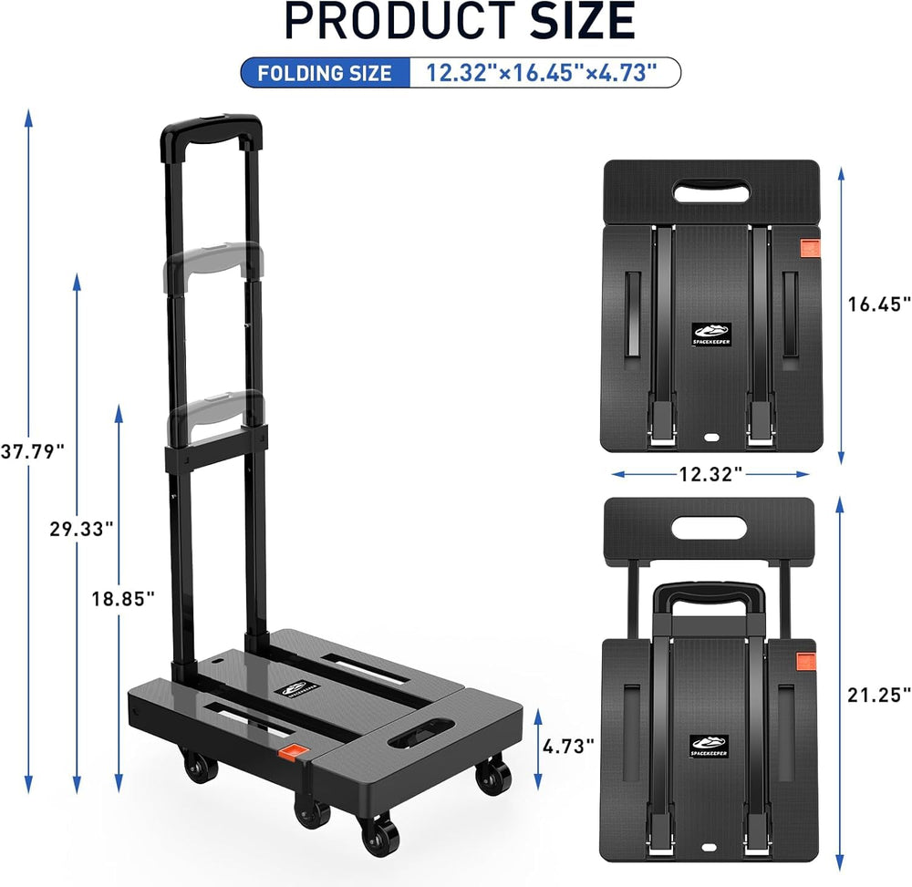 SPACEKEEPER base extensible desplegada, mayor superficie de carga