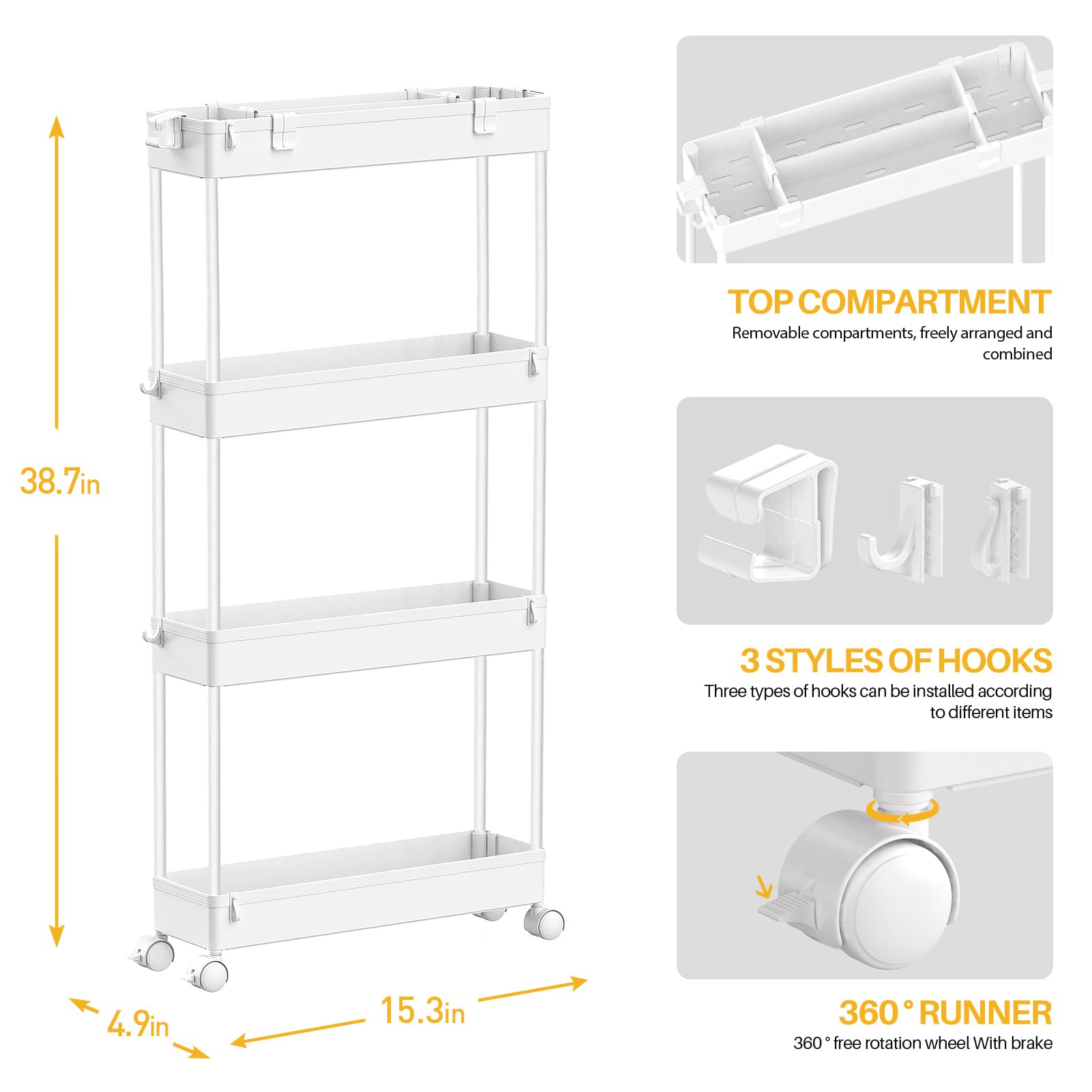 SPACELEAD carrito en cocina con especias optimizando espacio estrecho
