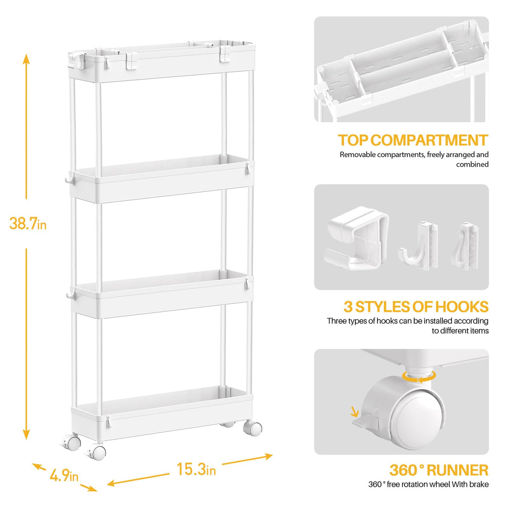 SPACELEAD carrito en cocina con especias optimizando espacio estrecho