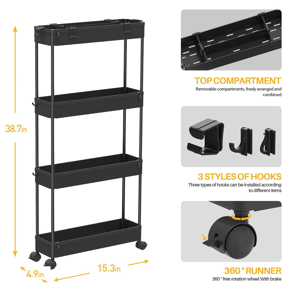 SPACELEAD carrito en cocina almacenando especias y utensilios para orden